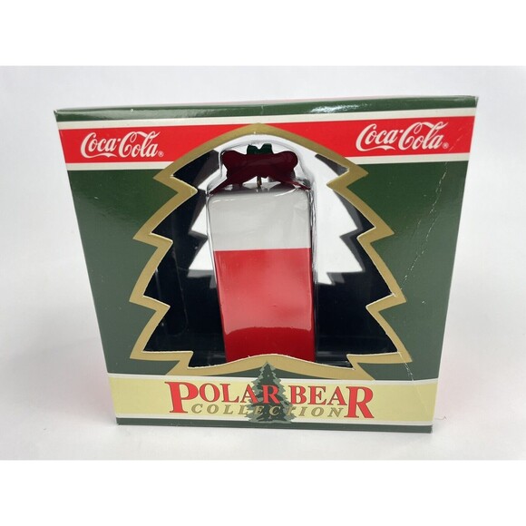 1994 VTG Coke Coca-Cola Polar Bear Vending Machine Mischief Christmas Ornament - Picture 2 of 7